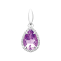 Pendant with amethyst and zirconia 