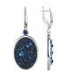 Earrings with crystals and zirconia 