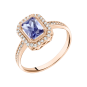 Women's ring with zirconia 