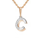 Buchstabenanhänger "C" mit Zirkonia 