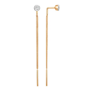 Серьги-протяжки с фианитами