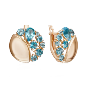 Серьги с топазами