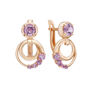 Серьги с аметистами
