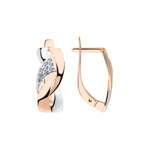 Серьги с фианитами