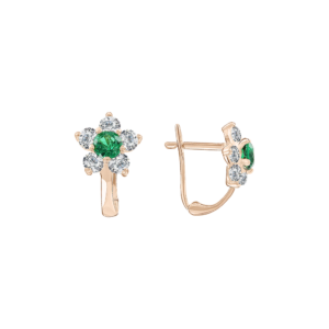 Серьги с фианитами