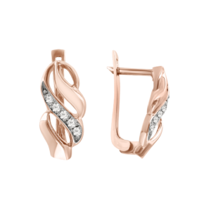 Серьги с фианитами