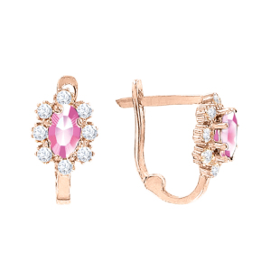 Серьги с фианитами