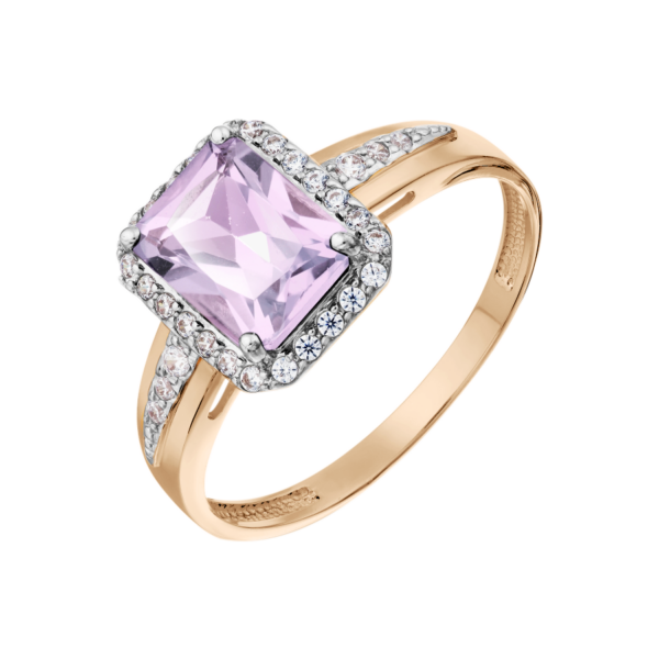 14701358_dr_amethyst1.png Кольцо с аметистом и фианитами T14701A358/DR