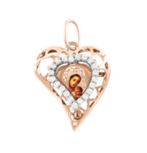Подвеска-икона с фианитами