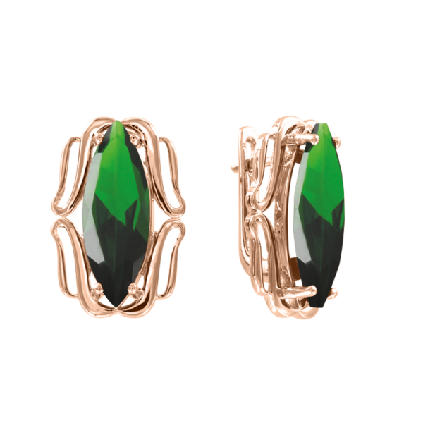 Серьги с фианитами