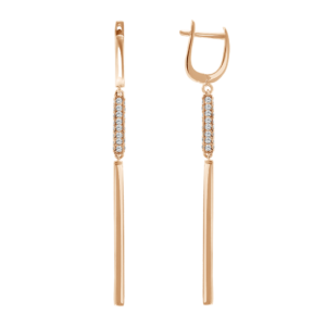 Серьги с фианитами