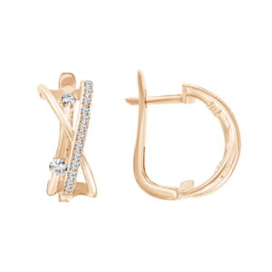 Серьги с фианитами