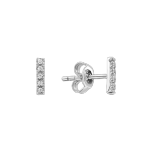 Серьги-пуссеты с фианитами