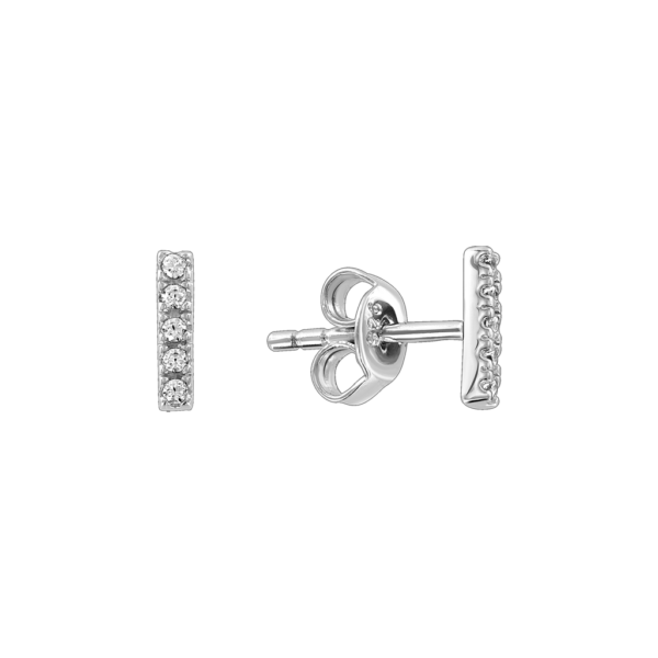 Серьги-пуссеты с фианитами