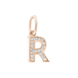 Buchstabenanhänger "R" mit Zirkonia