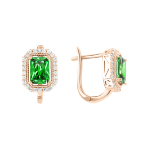 Серьги c фианитами