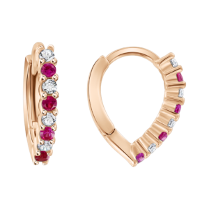Серьги c фианитами