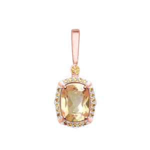 Подвеска с топазом и фианитами Swarovski