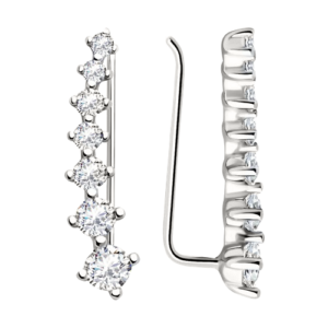 Серьги с фианитами