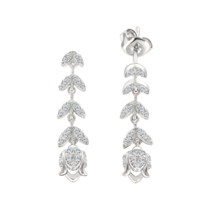 Серьги-пуссеты с фианитами