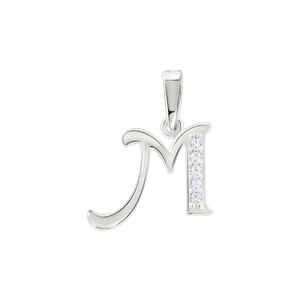 94030456_sa_zirkonia_h21mm.png Подвеска в виде буквы "M" с фианитами 94030456/SA