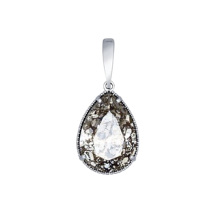 Подвеска с чёрным кристаллом Swarovski