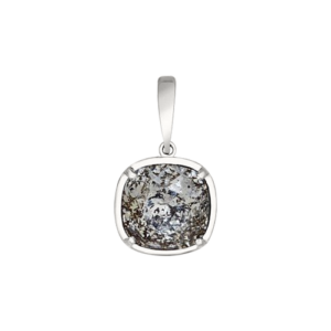 Подвеска с чёрным кристаллом Swarovski