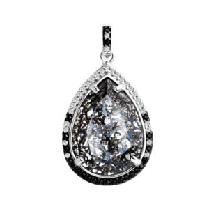 Подвеска с кристаллом Swarovski и фианитами