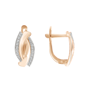 Серьги с фианитами