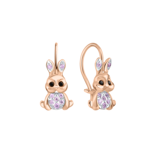 Серьги с фианитами