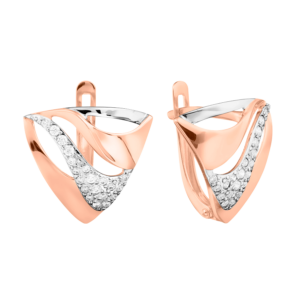 Серьги с фианитами