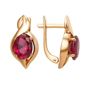 Серьги с корундом