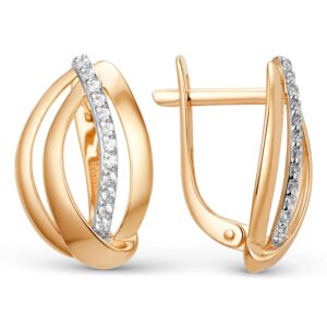 Серьги с фианитами