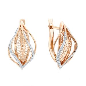 Серьги с фианитами