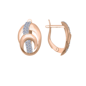 Серьги с фианитами