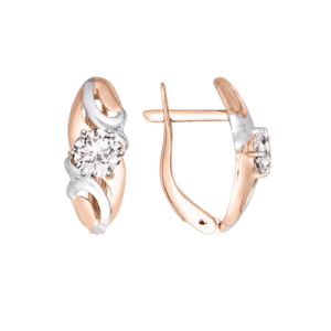 Серьги с фианитами