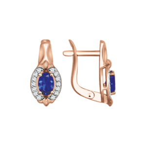 Серьги с фианитами
