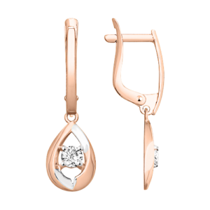 Серьги с фианитами