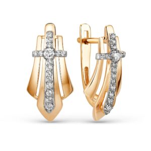Серьги с фианитами