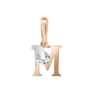 Buchstabenanhänger "M" mit Zirkonia 033119M/A