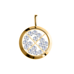 Подвеска c фианитами Swarovski и минеральным стеклом 035467-2/A