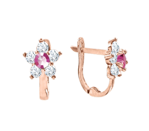 Серьги с фианитами