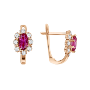Серьги с фианитами
