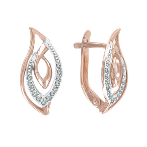 Серьги с фианитами