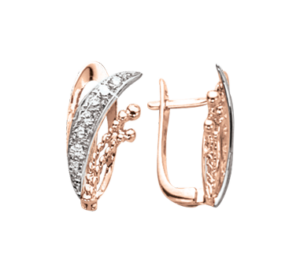 Серьги с фианитами