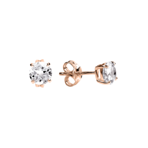 Серьги - пуссеты с фианитами Swarovski