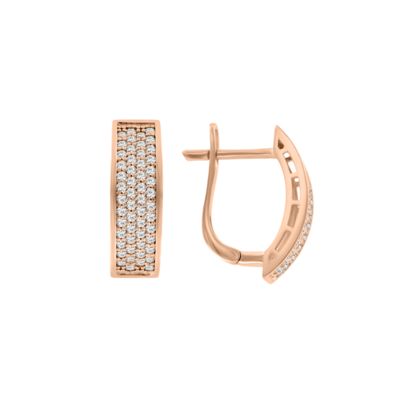 Серьги с фианитами