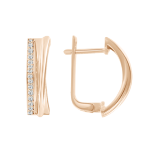 Серьги с фианитами