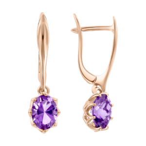 Серьги с аметистами