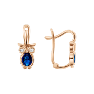 Серьги с фианитами